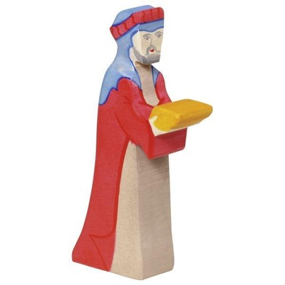 Goki Caspar 2, rot Holzfigur bemalt neu OVP