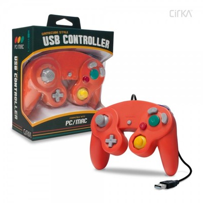 PC/ Mac Premium GameCube-Style USB Controller (Crimson Red) - CirKa