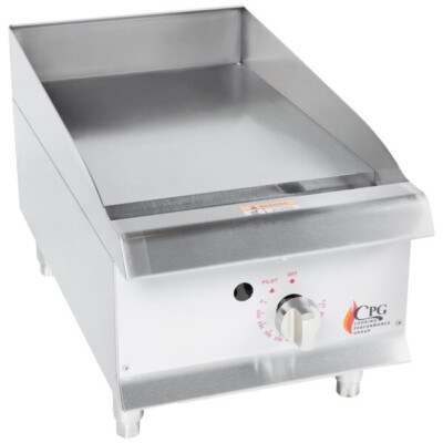CPG 15'' Gas Countertop Griddle with Thermostatic Controls - 30,000 BTU