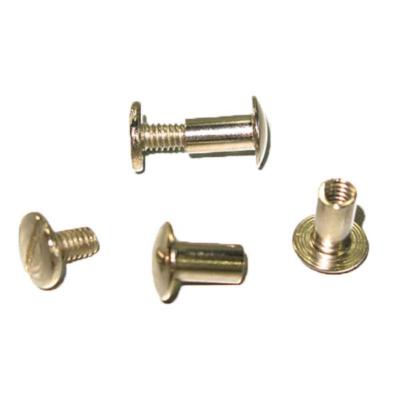 Chicago Screw Posts 3/8'' Heavy Duty Nickel Plated - 10 Pack