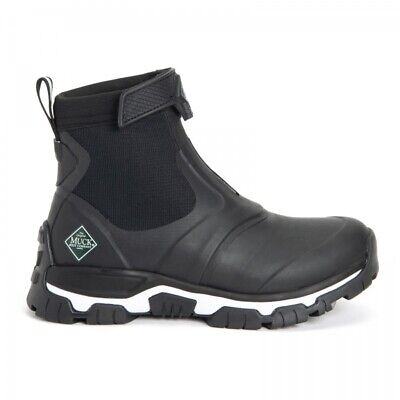 Pre-owned Muck Boots Apex Mid Zip Ladies Rugged Rubber Waterproof Wellies Boots Black | ModeSens