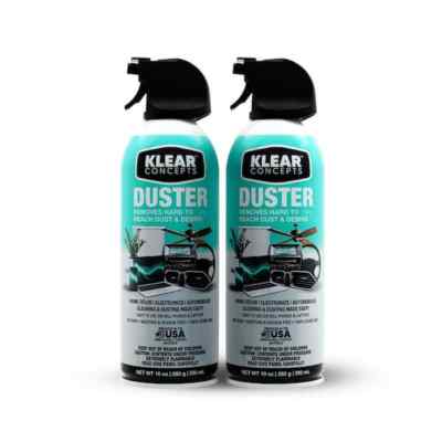 10 oz. Compressed Air Air Duster Cleaning Compressor Ozone Safe 2 Pack of Can