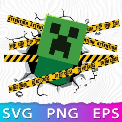 MINECRAFT CREEPER LOGO SVG, DESIGNS BUNDLE, CUT FILES, SVG for Cricut