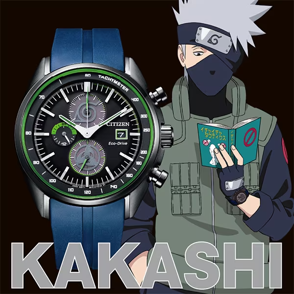 Pre-owned Citizen X Naruto Limited Collaboration Kakashi Ca0597-24e Eco-drive Watch Men