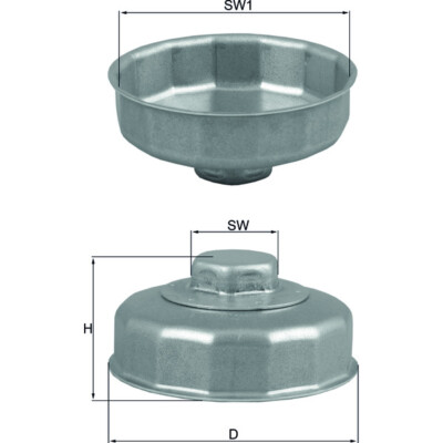 Oil Filter Spanner Removal tool OCS1 / 77714504 By Mahle Original