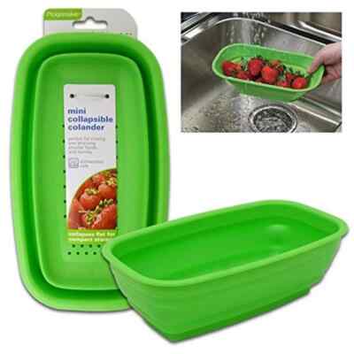 Collapsible Mini Colander Green 8'' x  4.5'' PrepSolutions