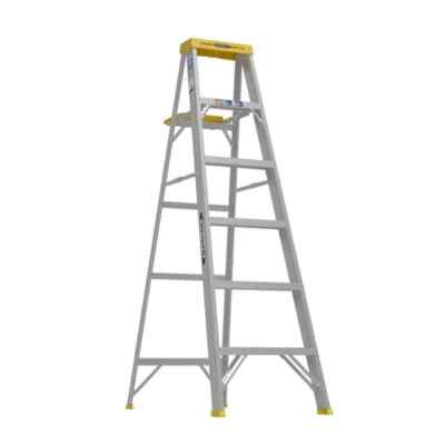 6 ft. Aluminum Step Ladder 10 ft. Reach Height 250 lb. Capacity Load Anti-slip