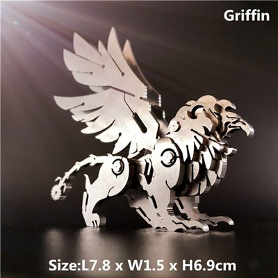 3D Metal Model Building Bird Cork Animal Spider Deer DIY Assembly Collection Toy