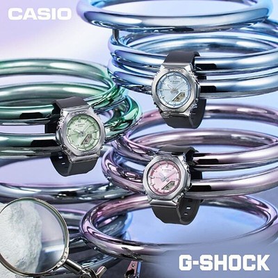 Pre-owned Casio G-shock Minimal Design Gm-s2110-2ajf Trendy Blue Dial In Octagonal Form