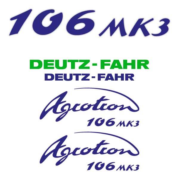 Deutz-Fahr Agrotron 80, 85, 90, 100, 105, 106, 110, 115, 120, 135, 150 Aufkleber