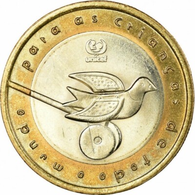RARE PORTUGAL COIN - 200 ESCUDOS 1999 - UNICEF - KM#720  