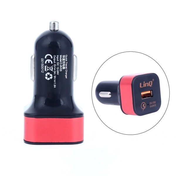 Caricabatterie Alimentatore Da Auto Usb 3.1A Ricarica Rapida Linq C-9v03
