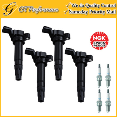 Quality Ignition Coil & NGK Spark Plug 4PCS for 2013-2015 Chevrolet Spark 1.2L