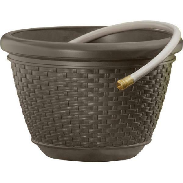 Resin Wicker Planter Pot Hose Lightweight Home Outdoor Garden Storage 100 ft