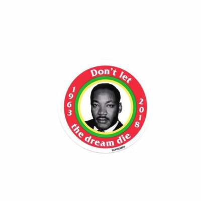 Supreme MLK Button Red OS S/S 18