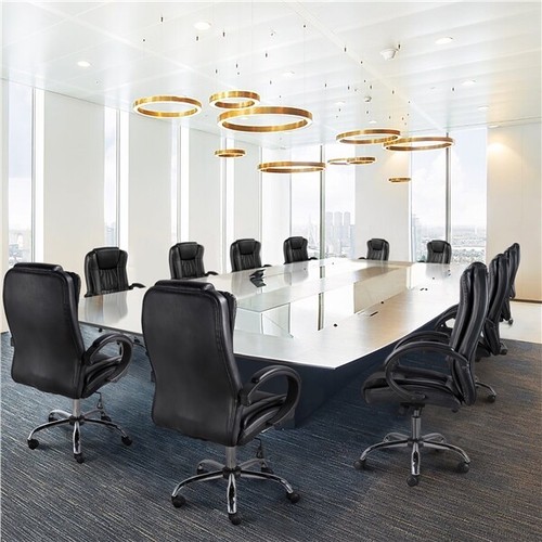 Bonded Leather High Back Office Desk Chair Swivel Task Chair Ergonomic Rolling