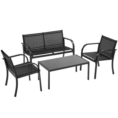 Patio Furniture Set Outdoor Patio Rattan Wicker Table Sofa Furniture Set 4pieces
