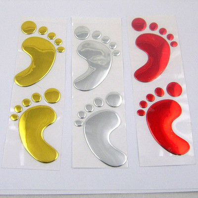 Choose Color FOOTPRINTS 3'' x 2'' Car, Truck, Bike Waterproof Decal (#130)