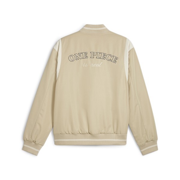 Pre-owned Puma One Piece X  Collection Varsity Jacket Beige Size L Unisex Putty 2024