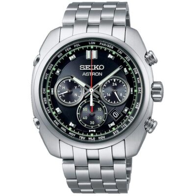 SEIKO SEIKO ASTRON ORIGIN SBXY027 BLACK TITANIUM CHRONOGRAPH SOLAR MEN WATCH BOX