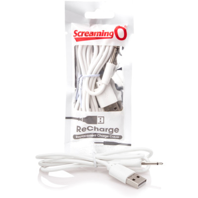 Screaming O Recharge - Replacement USB Charge Cable White