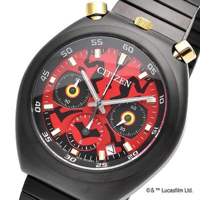 Pre-owned Citizen An3668-55w Red Star Wars Darth Maul Men's Watch In Box
