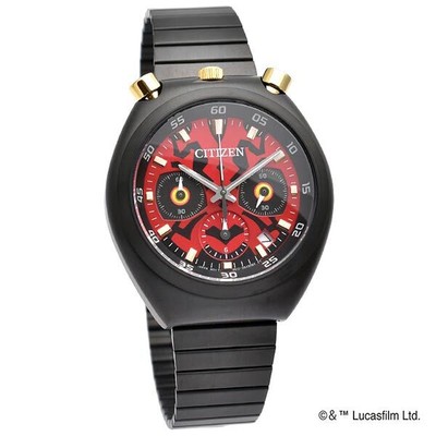 Pre-owned Citizen An3668-55w Red Star Wars Darth Maul Men's Watch In Box