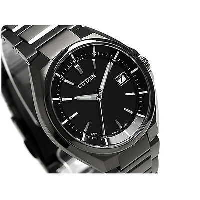 Pre-owned Citizen Attesa Cb3015-53e Eco-drive Black Titanium Men Watch Made In Japan