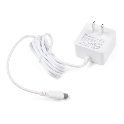 TOL-15448  Raspberry Pi Wall Adapter Power Supply - 5.1VDC, 3.0A, 15.3W (USB-C)