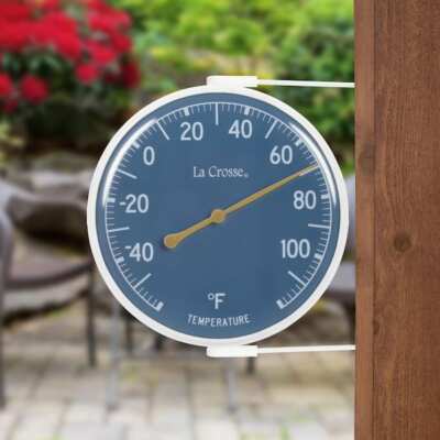 5 In Round Dial Thermometer Weatherproof Outdoor Indoor Bold Analog Display New