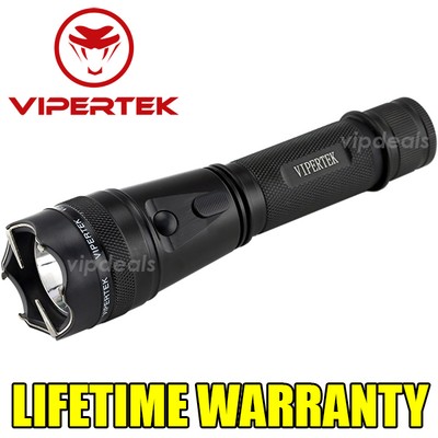Vipertek Metal Vts-195 - 10 Bv Rechargeable Led Police Stun Gun + Taser Case