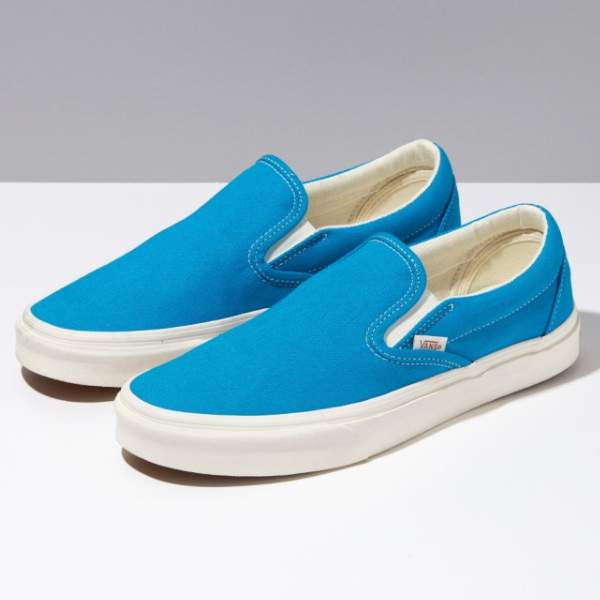 Vans Theory Classic Slip On Canvas Sneakers Blue - VN0A5JMHASV Expeditedship