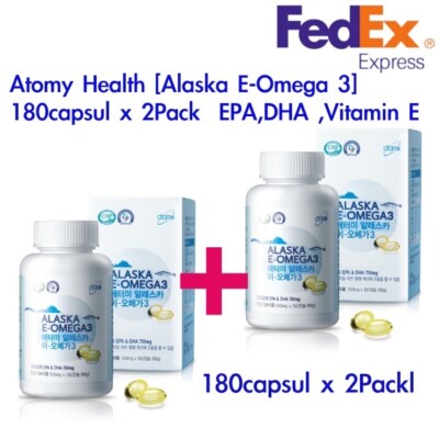 Atomy Health [Alaska E-Omega 3] 180capsul x 2Pack  EPA,DHA ,Vitamin E