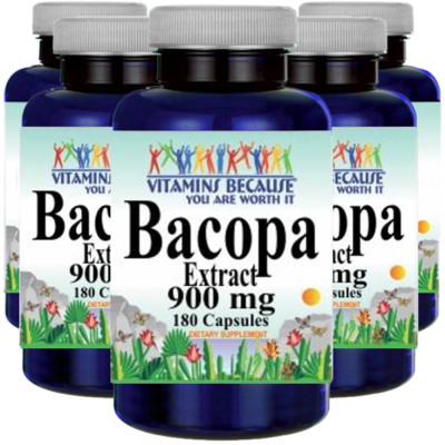 Экстракт бакопы 900 мг 5X180 капсул Bacopa Monnieria от Vitamins Потому что