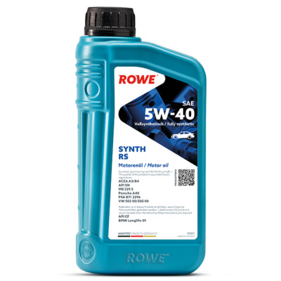 5W-40 Motorenöl 1L ROWE HIGHTEC SYNTH RS für BMW Mercedes Porsche A40 PSA VW