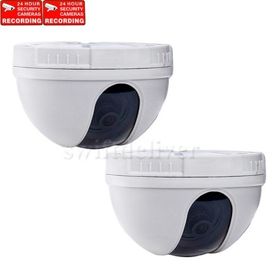 2 x Dome Wide Angle Lens Video Security Camera Color CCD Indoor Surveillance AE0