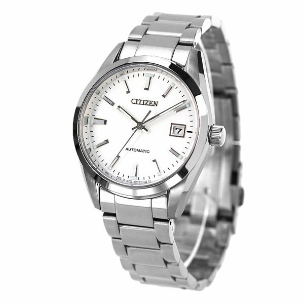 Pre-owned Citizen -new-  Collection Nb1050-59a Mechanical Men Watch From Japan Silver White