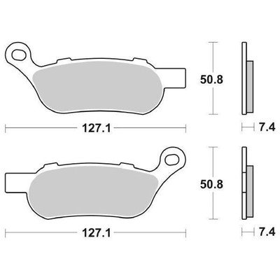 HARLEY DAVIDSON FLD Dyna Switchback 1690 2012-2013 BREMSBELÄGE SBS 854 LS (gesin