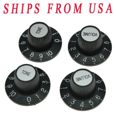 KAISH 4pcs Silver Guitar Witch Hat Knobs Fit Les Paul Epiphone SG