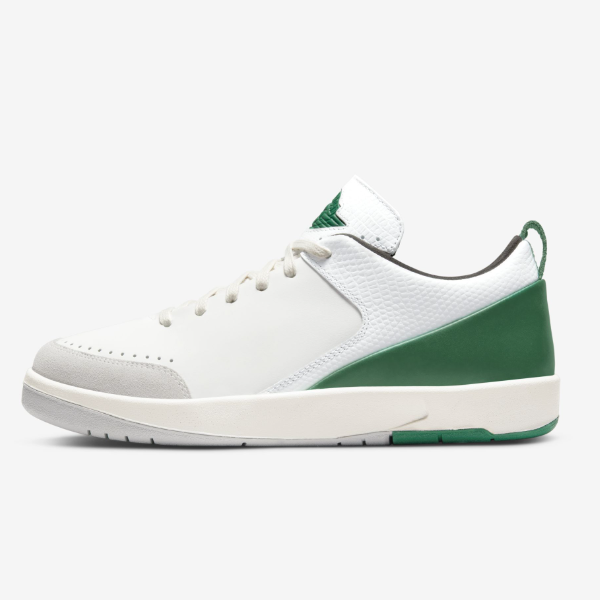 

Женские кроссовки Air Jordan 2 Retro Low SE Nina Chanel Abney X Nike (DQ0560-160), White / green, Air Jordan Retro