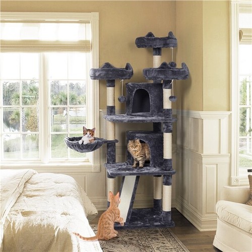 68.5inch Multi-Level Cat Tree Large Cat Tower with Sisal-Covered Scratching Post
