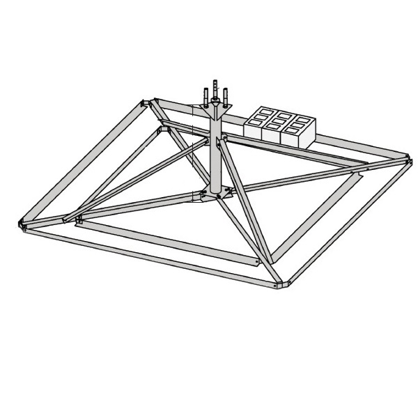ROHN 25GBRM Non Pen Penetrating Roof Mount Base for ROHN 25G Tower. Buy it now for 1777.60