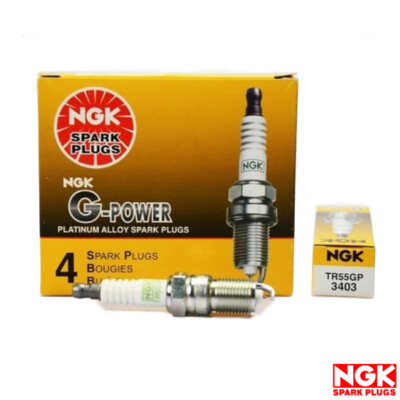 New Set of 4 Genuine NGK G-Power Platinum Alloy Spark Plug TR55GP / 3403