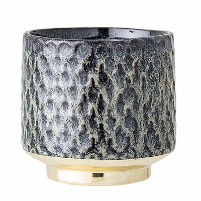 Bloomingville Blumentopf Keramik Blau Patina