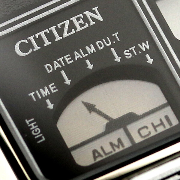 Pre-owned Citizen Collection Ana-digi Temp Jg2101-78e Analog Digital Silver Watch Unisex