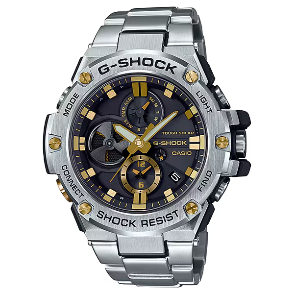 Pre-owned G-shock Casio  G-steel Gst-b100d-1a9jf Smartphone Link Men's Watch Japan 54mm