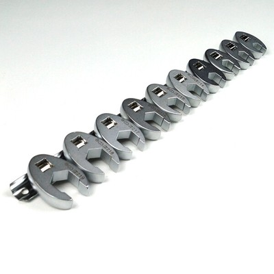 BGS Hahnenfuß Steckschlüssel offen Krähenfuß offener Schlüssel Satz 3/8 10-19 mm