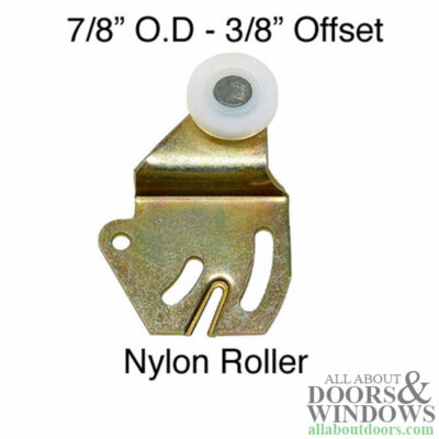 Offset Nylon Roller For Closet Doors 7/8'' Diameter Roller with 3/8'' Offset