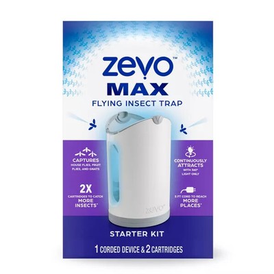 Zevo Max Flying Insect Trap 1 Device + 2 Refills