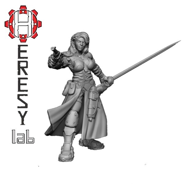 Sauberung Punisher Kathleen Jeric Mercenary HL43 28mm Лаборатория ереси Имперской гвардии